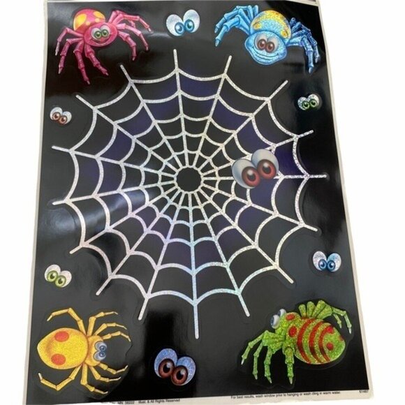 Other - Vintage JMC Halloween Glitter Hologram Window Clings Decorations